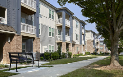 Avion Point Apartments Sidewalks and Benches